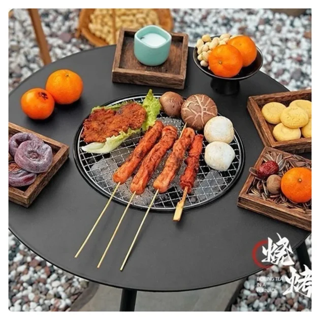 طاولة الشواء المحمولة
